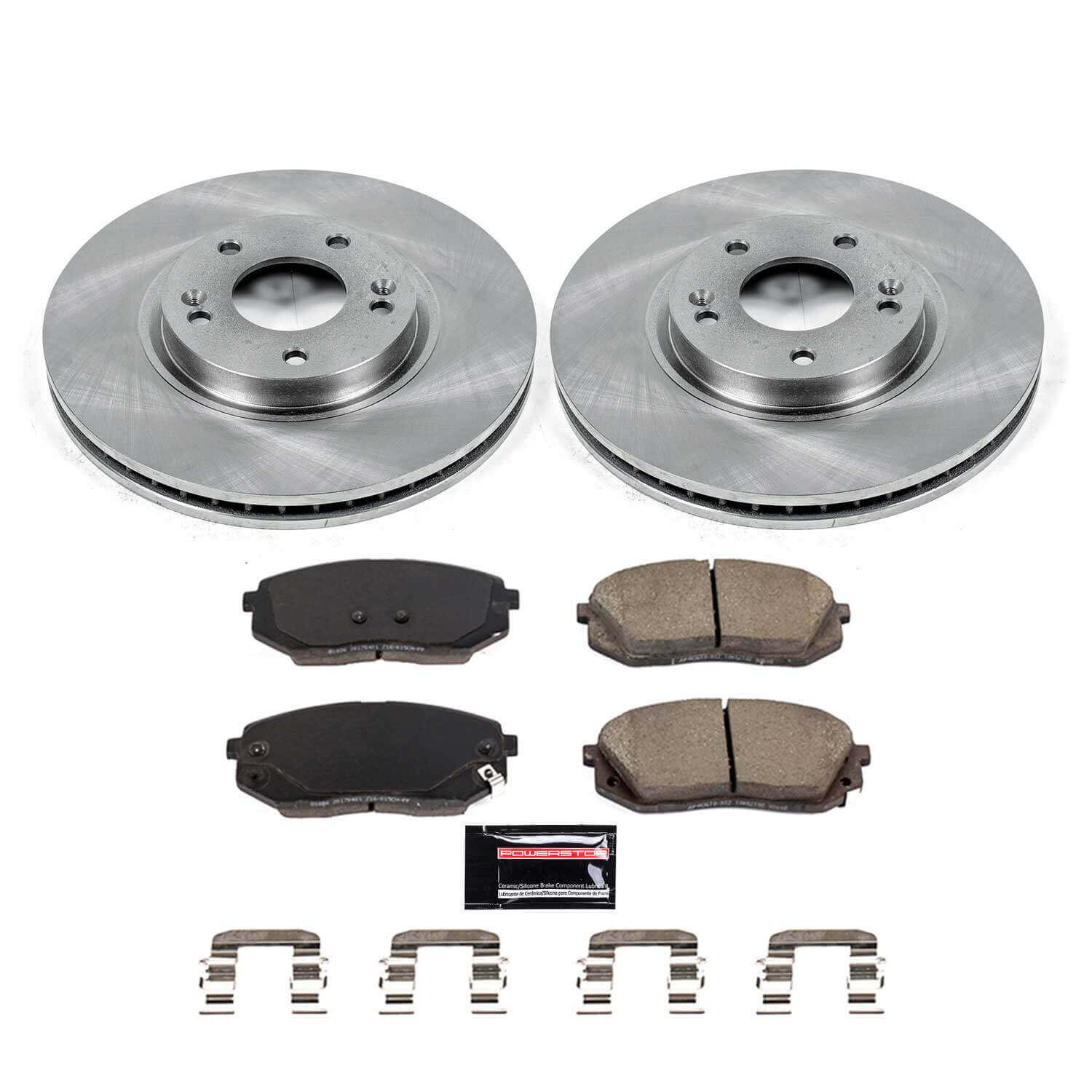 Power Stop KOE8621 Front Autospecialty 1-Click OE Replacement Pad And Rotor Kit for 2017 Kia Optima Hybrid EX, Hybrid Premium, Plug-In Hybrid EX product image