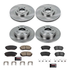 Power Stop KOE8628 Front And Rear Autospecialty 1-Click OE Replacement Pad And Rotor Kit for 2017 Kia Optima Hybrid Premium product image