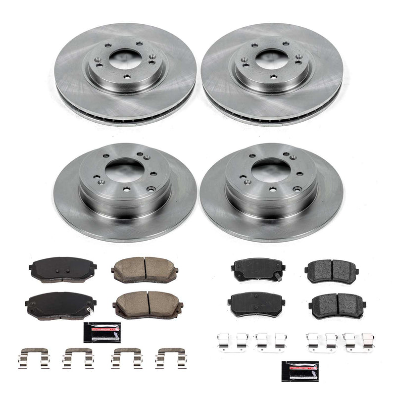 Power Stop KOE8628 Front And Rear Autospecialty 1-Click OE Replacement Pad And Rotor Kit for 2017 Kia Optima Hybrid Premium product image