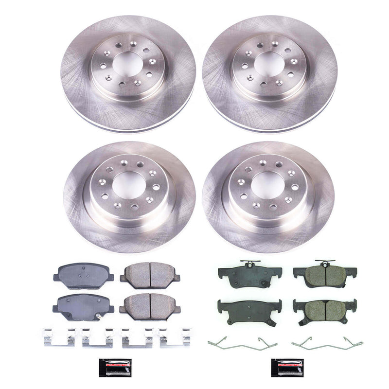 Power Stop KOE8632 Front And Rear Autospecialty 1-Click OE Replacement Pad And Rotor Kit for 2017-2018 Buick Envision product image