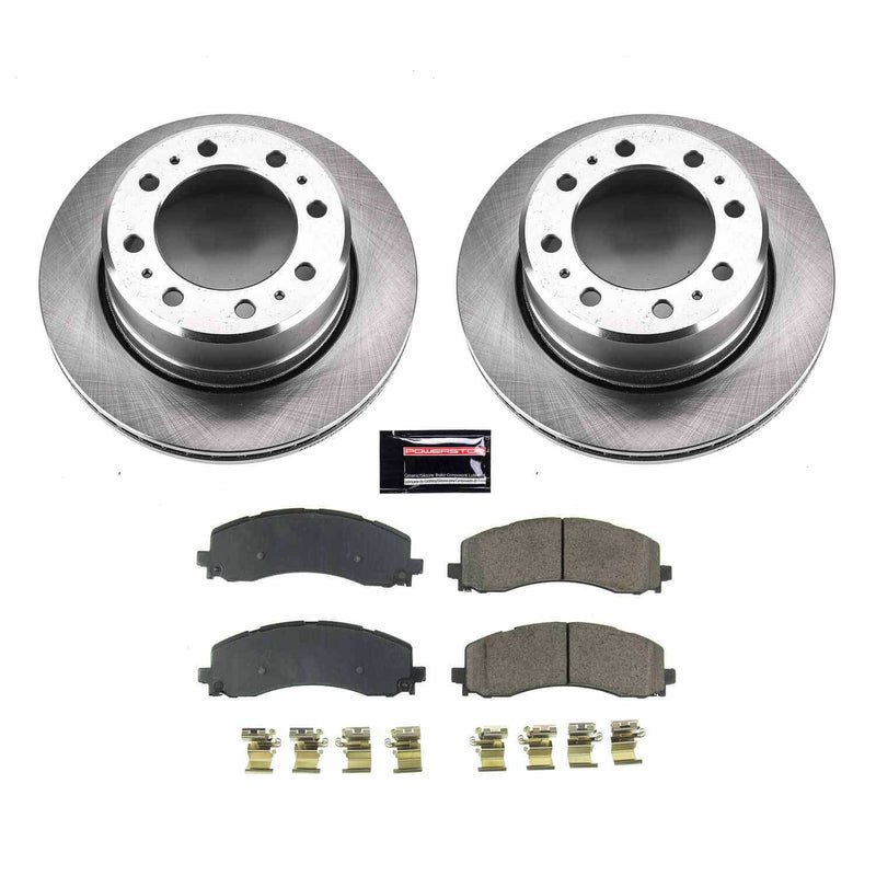 Power Stop KOE8637 Rear Autospecialty 1-Click OE Replacement Pad And Rotor Kit for 2019-2024 Dodge Ram 3500 product image