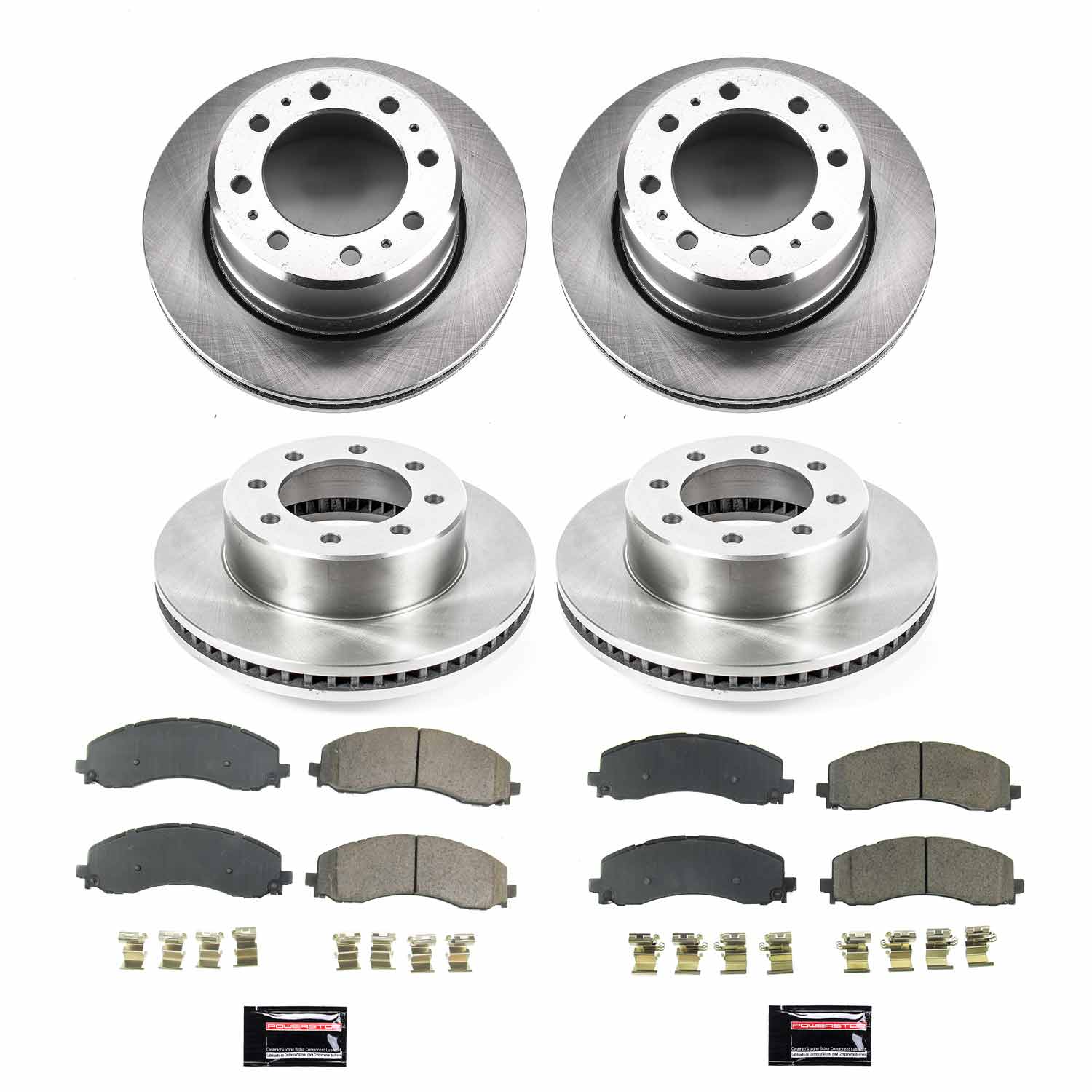 Power Stop KOE8639 Front And Rear Autospecialty 1-Click OE Replacement Pad And Rotor Kit for 2019-2024 Dodge Ram 3500 product image
