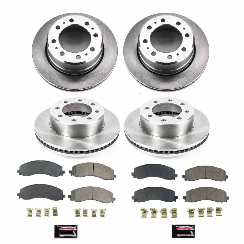 Power Stop KOE8639 Front And Rear Autospecialty 1-Click OE Replacement Pad And Rotor Kit for 2019-2024 Dodge Ram 3500 product image
