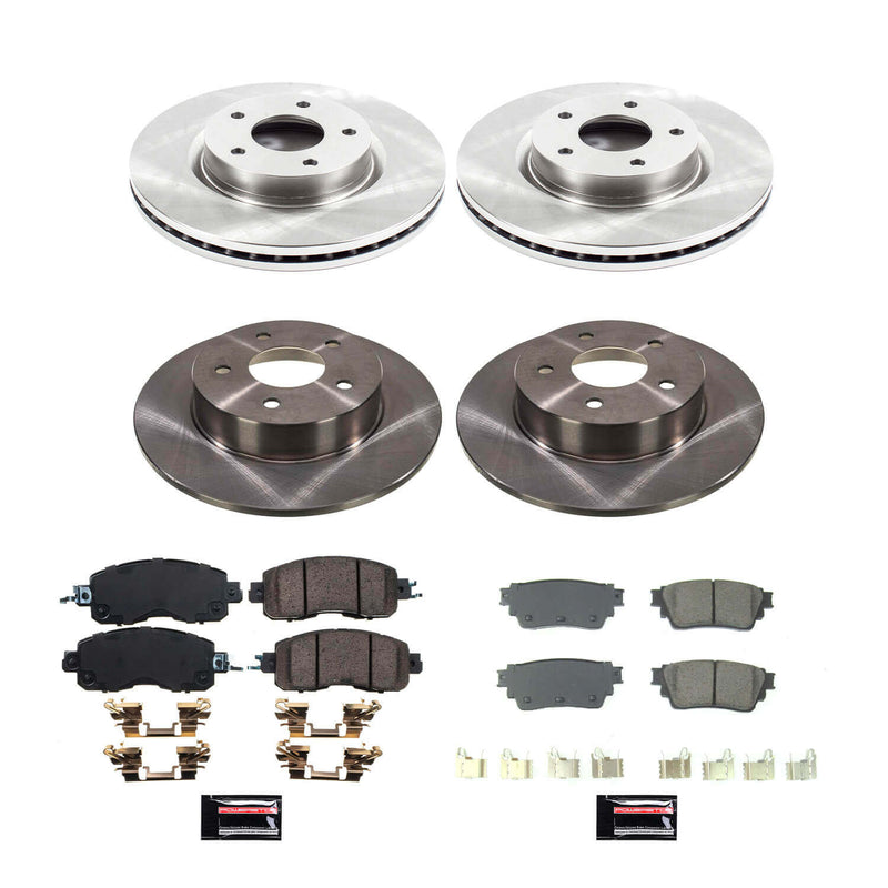 Power Stop KOE8684 Front And Rear Autospecialty 1-Click OE Replacement Pad And Rotor Kit for 2019-2023 Nissan Altima product image