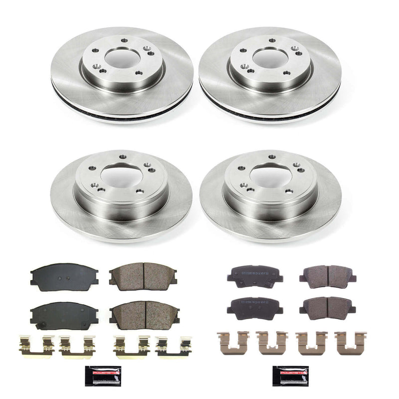 Power Stop KOE8686 Front And Rear Autospecialty 1-Click OE Replacement Pad And Rotor Kit for 2020-2024 Hyundai Venue Rear Disc product image
