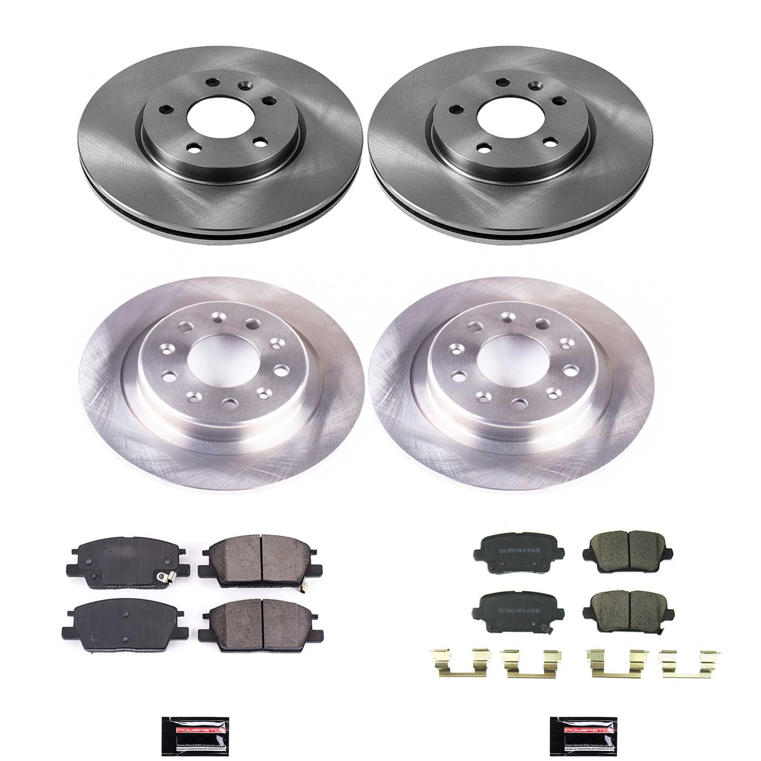 Power Stop KOE8689 Front And Rear Autospecialty 1-Click OE Replacement Pad And Rotor Kit for 2019 Buick Regal Sportback Avenir, Base, Essence, Preferred, Preferred Ii product image