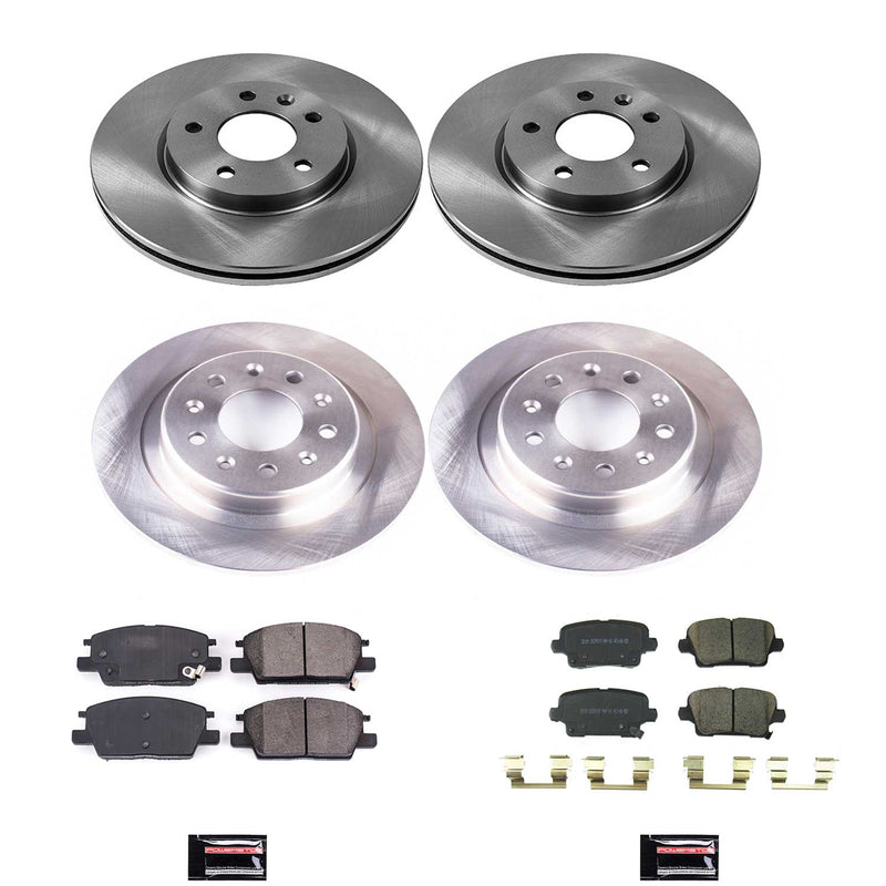 Power Stop KOE8689 Front And Rear Autospecialty 1-Click OE Replacement Pad And Rotor Kit for 2019 Buick Regal Sportback Avenir, Base, Essence, Preferred, Preferred Ii product image