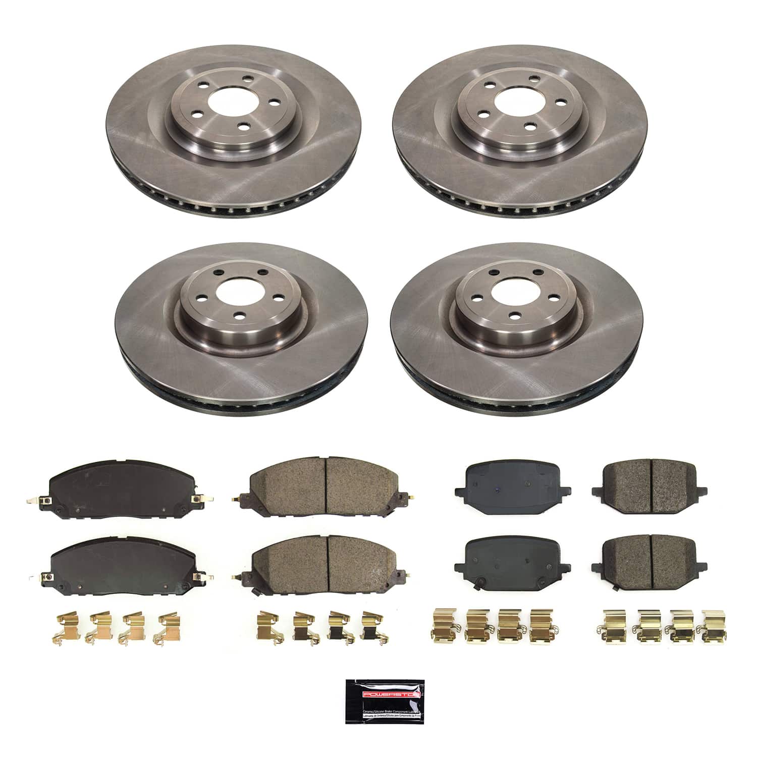 Power Stop KOE8694 - Front And Rear Autospecialty 1-Click OE Replacement Pad And Rotor Kit vehicle fitment brake part