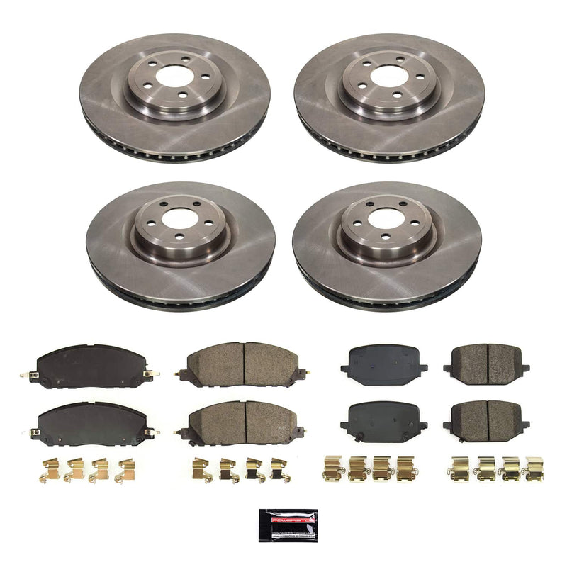 Power Stop KOE8694 - Front And Rear Autospecialty 1-Click OE Replacement Pad And Rotor Kit vehicle fitment brake part