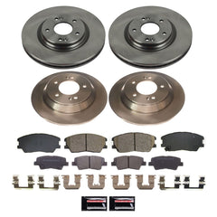 Power Stop KOE8695 - Front And Rear Z17 Evolution Pad And Autospecialty 1-Click OE Replacement Rotor Kit vehicle fitment brake part