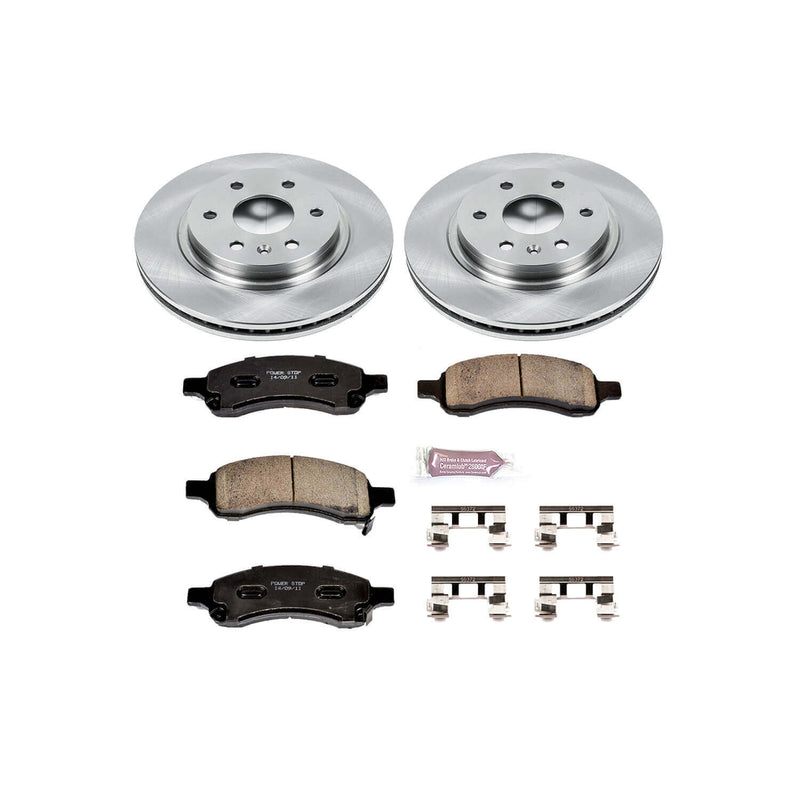 Power Stop KOE8696 Front And Rear Autospecialty 1-Click OE Replacement Pad And Rotor Kit for 2020-2025 Lincoln Aviator product image