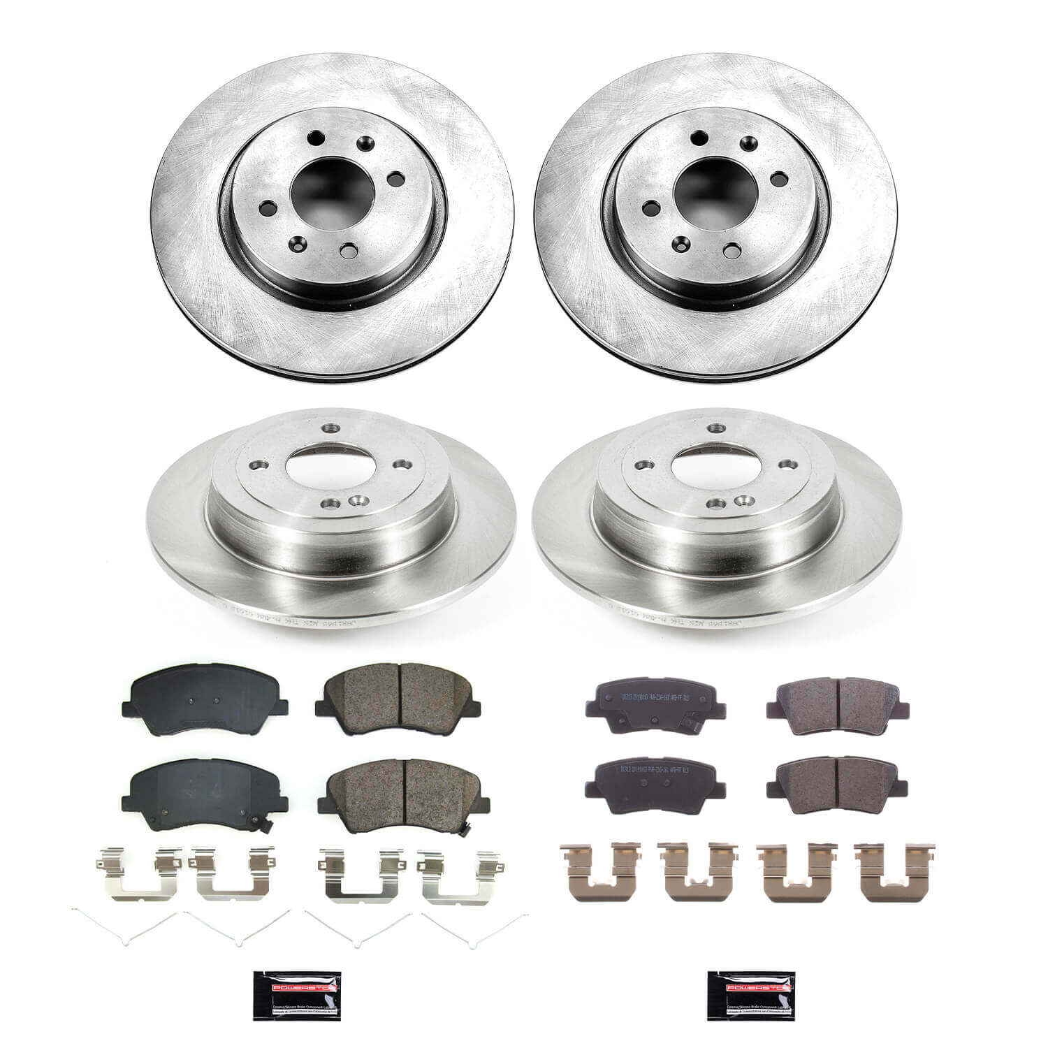 Power Stop KOE8724 Front And Rear Autospecialty 1-Click OE Replacement Pad And Rotor Kit for 2018-2022 Hyundai Accent Rear Disc product image