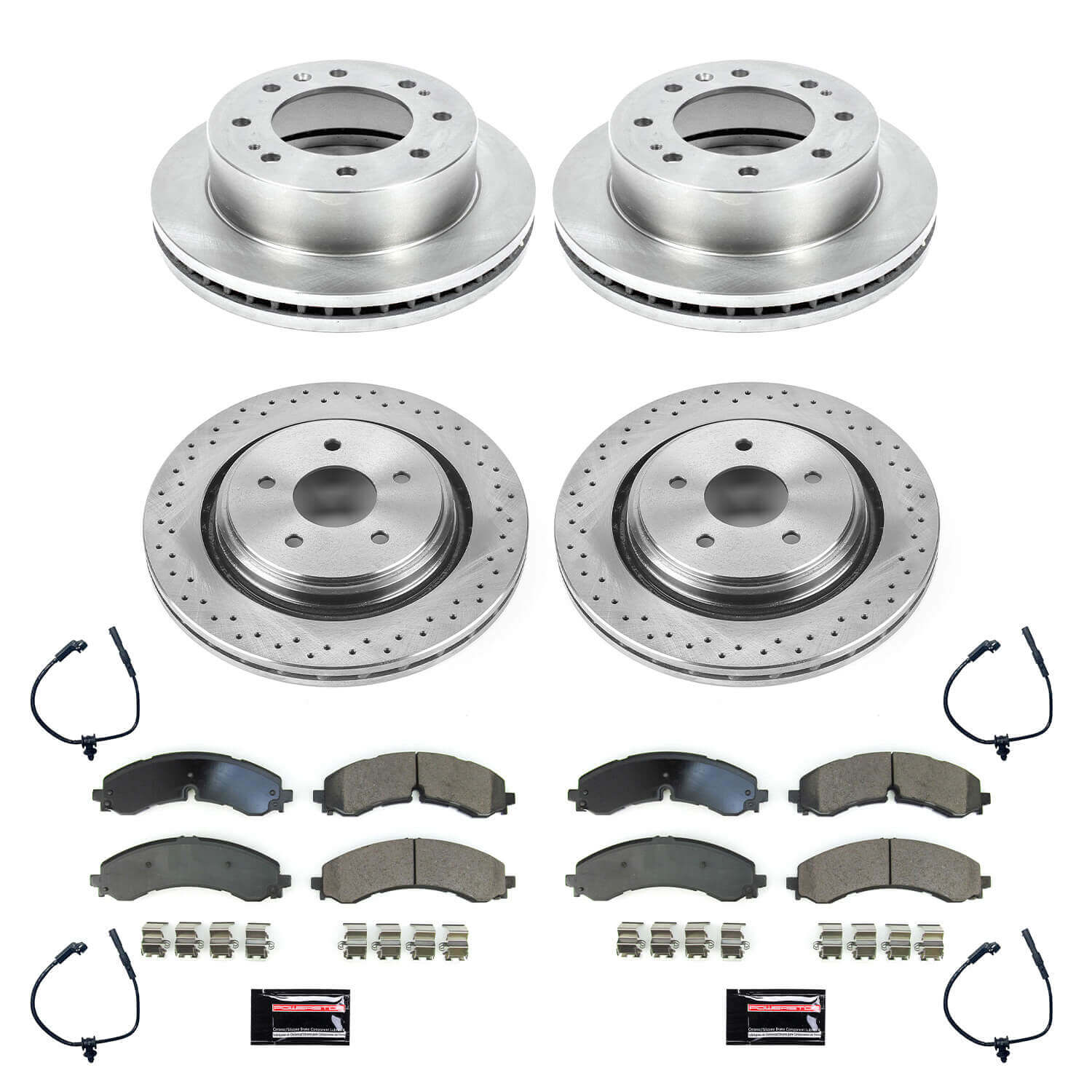 Power Stop KOE8732 Front And Rear Autospecialty 1-Click OE Replacement Pad And Rotor Kit for 2020-2024 Chevrolet Silverado 2500 HD product image