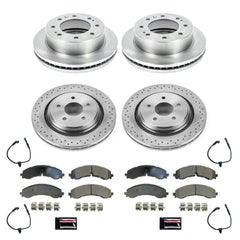 Power Stop KOE8732 Front And Rear Autospecialty 1-Click OE Replacement Pad And Rotor Kit for 2020-2024 Chevrolet Silverado 2500 HD product image