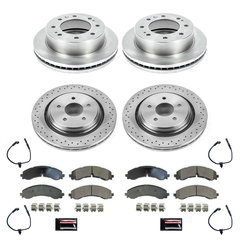 Power Stop KOE8732 Front And Rear Autospecialty 1-Click OE Replacement Pad And Rotor Kit for 2020-2024 Chevrolet Silverado 2500 HD product image