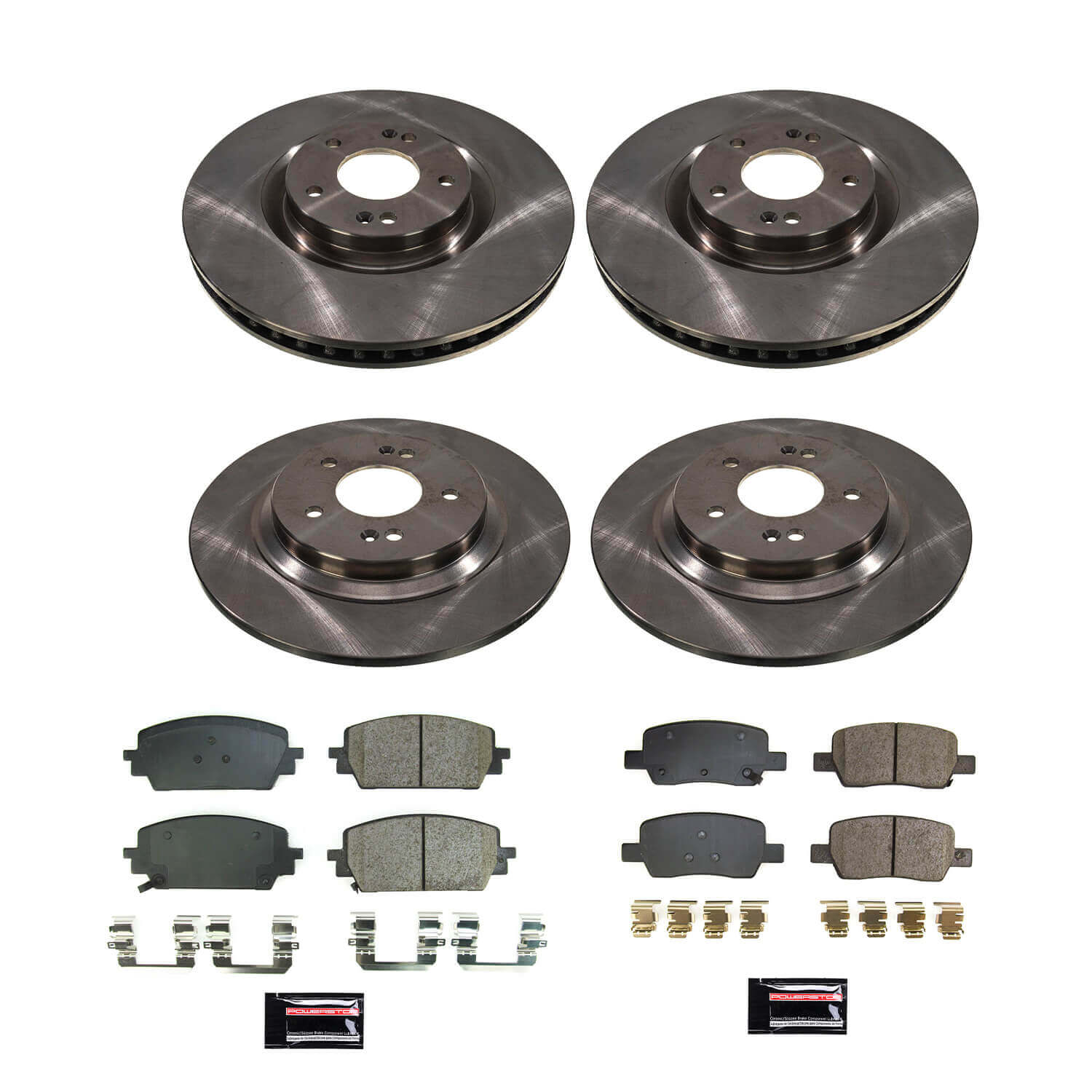 Power Stop KOE8733 Front And Rear Autospecialty 1-Click Daily Driver Pad And Rotor Kit for 2021 Hyundai Santa Fe product image