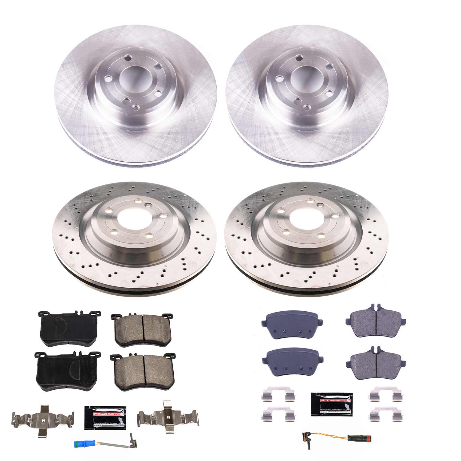 Power Stop KOE8734 Front And Rear Autospecialty 1-Click OE Replacement Pad And Rotor Kit for 2019-2020 Mercedes-Benz SL450 product image