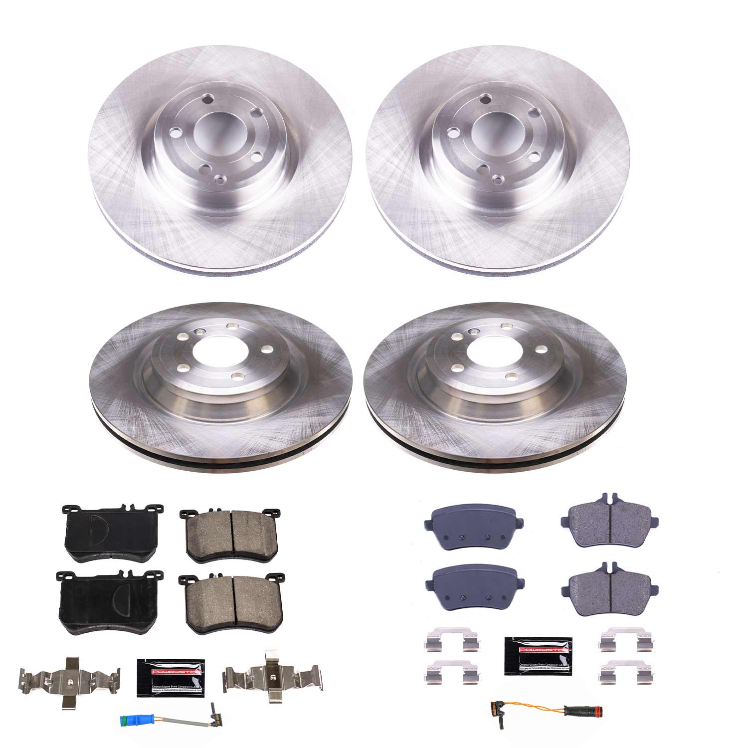 Power Stop KOE8735 Front And Rear Autospecialty 1-Click OE Replacement Pad And Rotor Kit for 2015-2016 Mercedes-Benz SL400 product image
