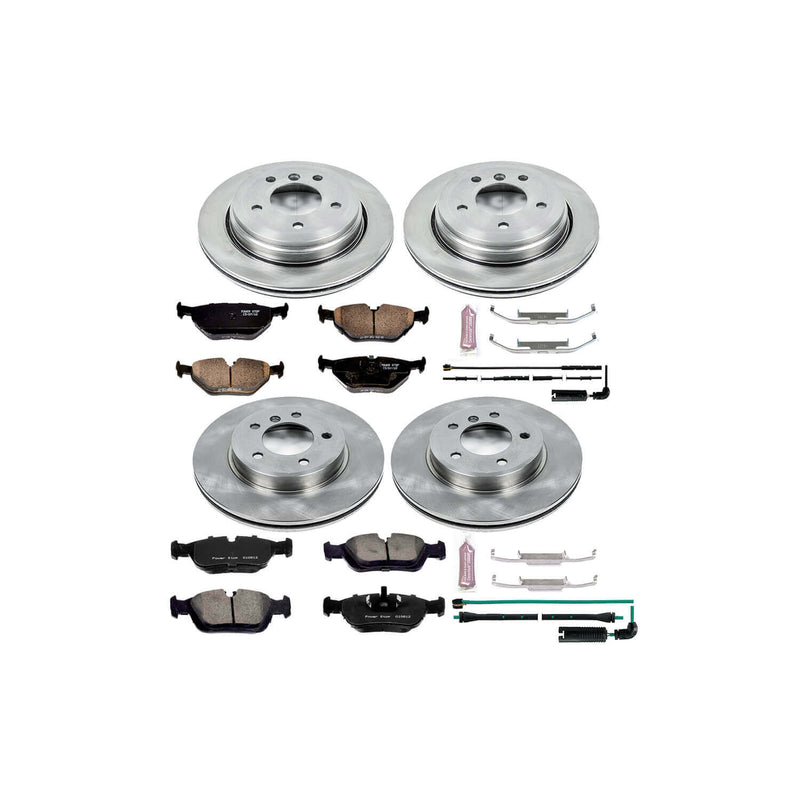 Power Stop KOE874 Autospecialty - 1-Click Daily Driver Brake Kits (Front And Rear) for 2001-2005 BMW 325XI product image