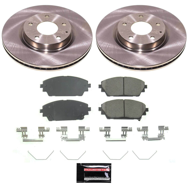 Power Stop KOE8754 - Front Z17 Evolution Pad And Autospecialty 1-Click OE Replacement Rotor Kit vehicle fitment brake part