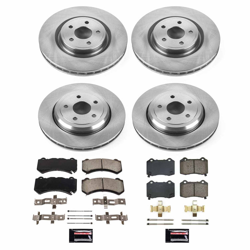 Power Stop KOE8760 Front And Rear Autospecialty 1-Click OE Replacement Pad And Rotor Kit for 2018-2020 Dodge Durango SRT product image