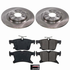 Power Stop KOE8762 Z17 Evolution Pad And Autospecialty OE Replacement Rear Pad And Rotor Kit for 2020-2024 Chrysler Pacifica All Wheel Drive product image