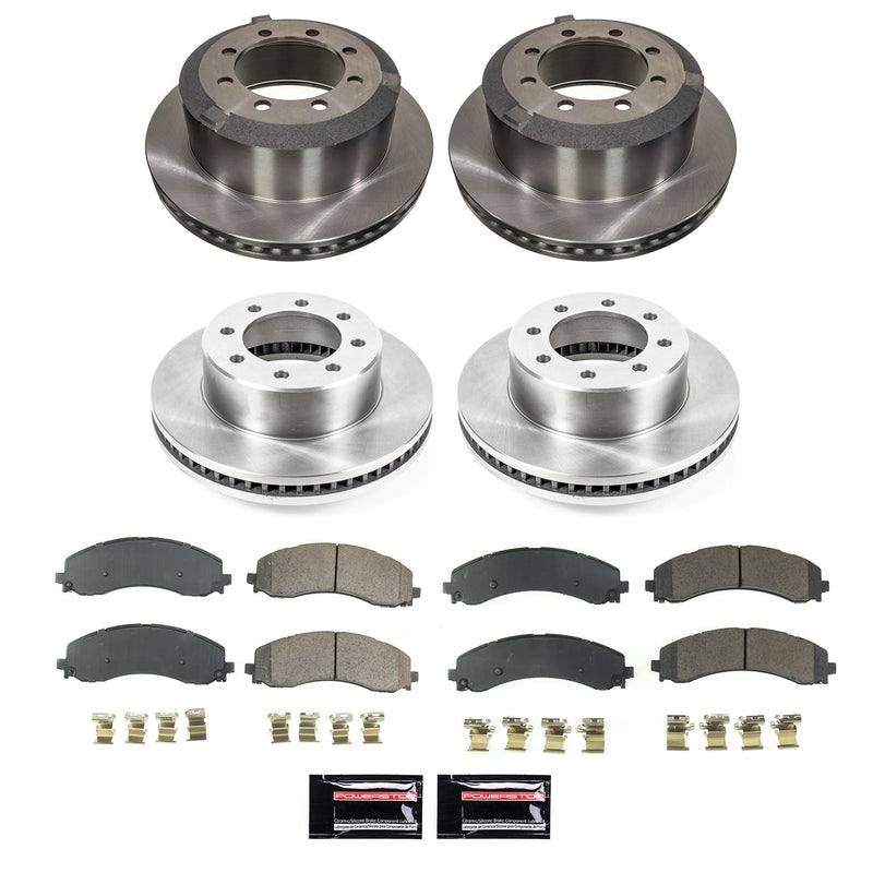 Power Stop KOE8792 - Front And Rear Z17 Evolution Pad And Autospecialty 1-Click OE Replacement Rotor Kit vehicle fitment brake part