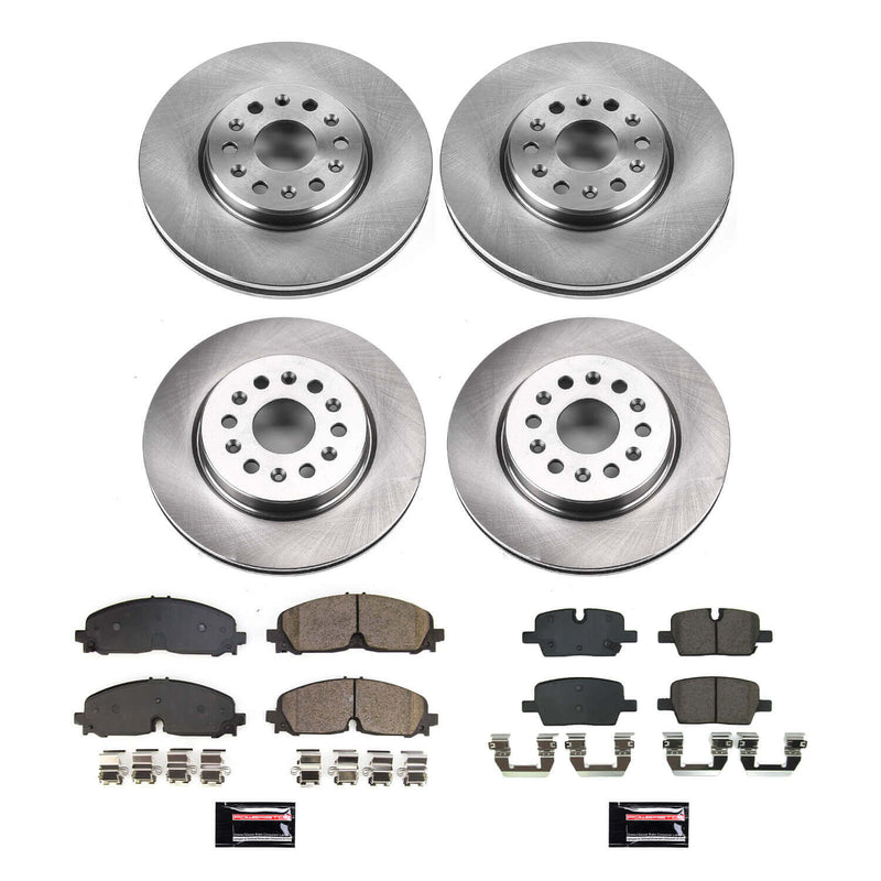 Power Stop KOE8794 Front And Rear Autospecialty 1-Click OE Replacement Pad And Rotor Kit for 2021-2023 Buick Enclave product image
