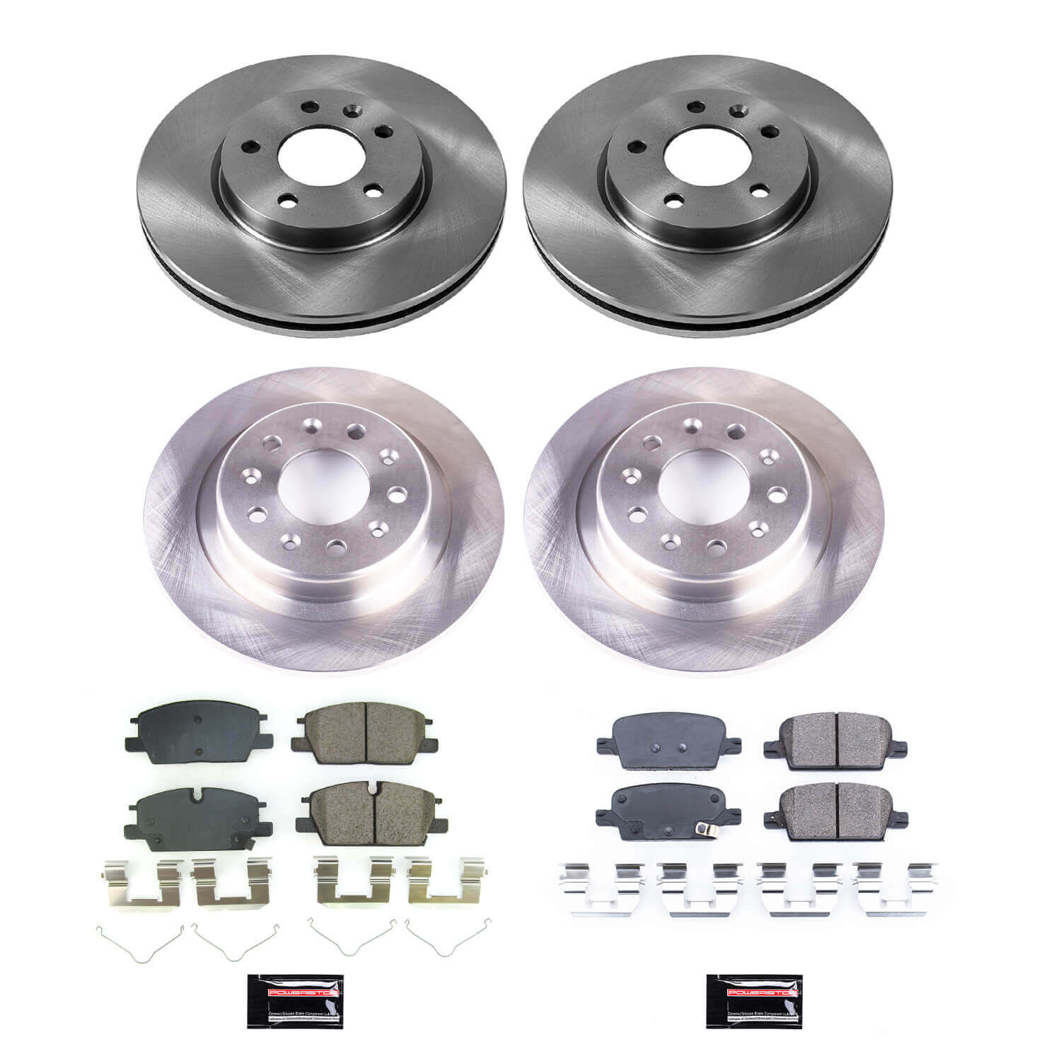 Power Stop KOE8800 Front And Rear Autospecialty 1-Click OE Replacement Pad And Rotor Kit for 2021-2022 Chevrolet Malibu product image