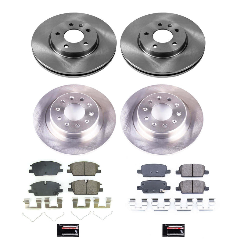 Power Stop KOE8800 Front And Rear Autospecialty 1-Click OE Replacement Pad And Rotor Kit for 2021-2022 Chevrolet Malibu product image