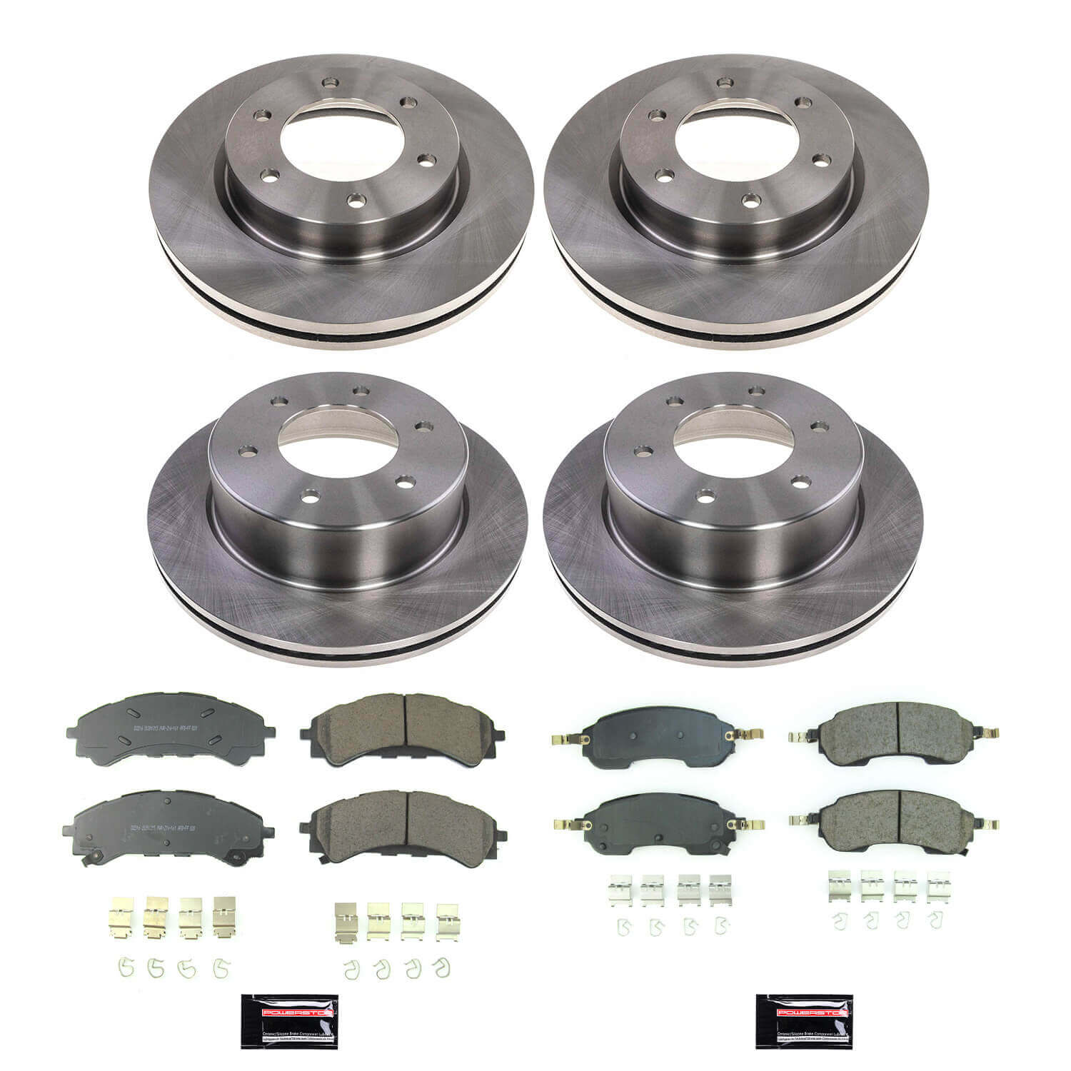 Power Stop KOE8802 Front And Rear Autospecialty 1-Click OE Replacement Pad And Rotor Kit for 2021 Ford Bronco product image