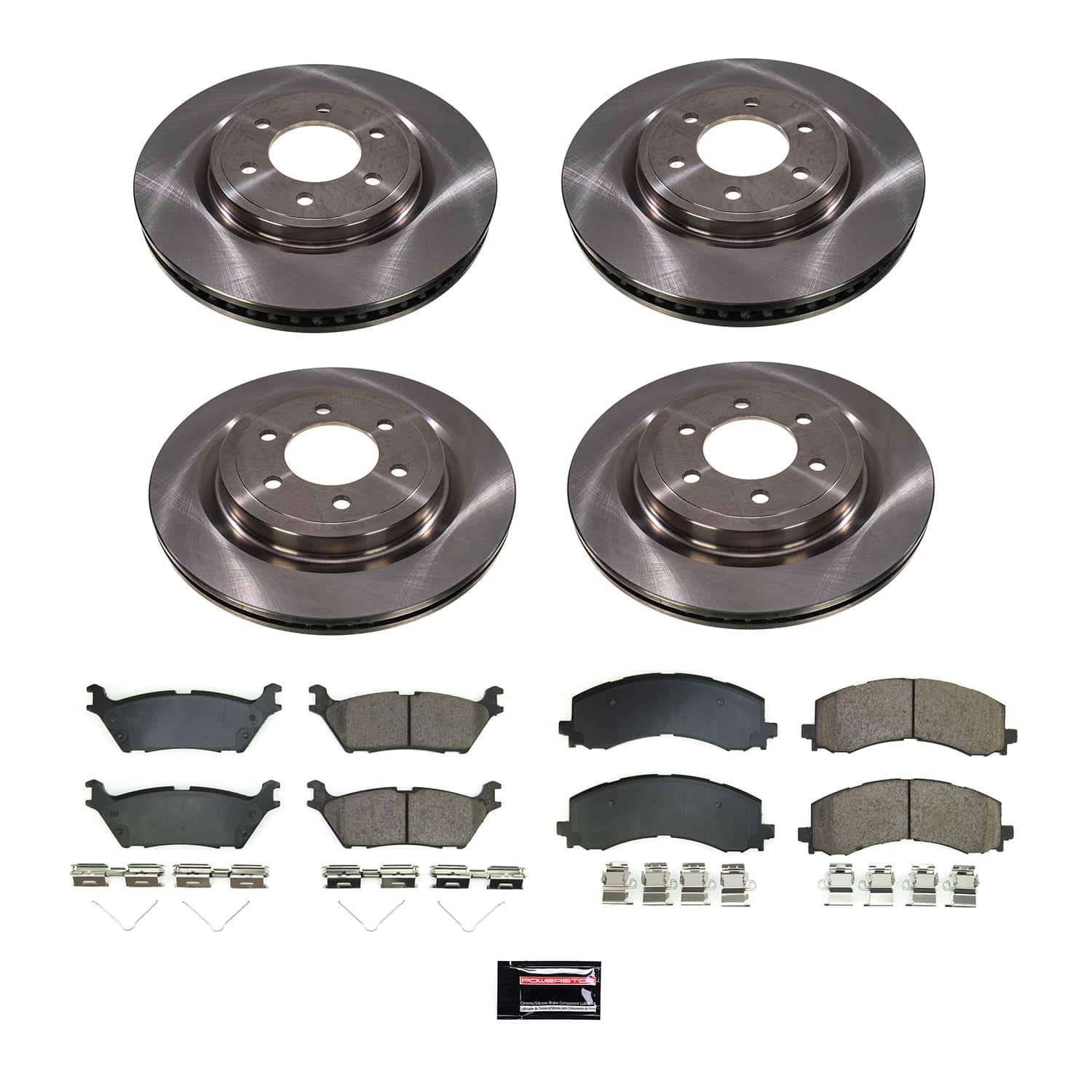 Power Stop KOE8804 - Front And Rear Autospecialty 1-Click OE Replacement Pad And Rotor Kit vehicle fitment brake part