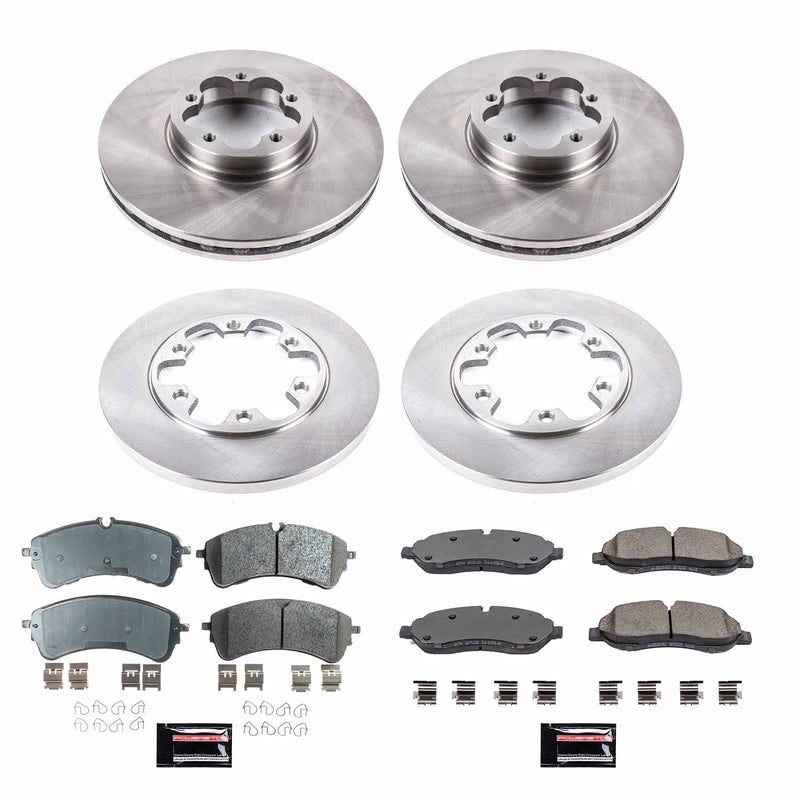 Power Stop KOE8806 Front And Rear Autospecialty 1-Click OE Replacement Pad And Rotor Kit for 2020-2024 Ford TRANSIT-350 HD product image