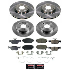 Power Stop KOE8813 - Front And Rear Z17 Evolution Pad And Autospecialty 1-Click OE Replacement Rotor Kit vehicle fitment brake part