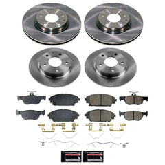 Power Stop KOE8815 - Front And Rear Z17 Evolution Pad And Autospecialty 1-Click OE Replacement Rotor Kit vehicle fitment brake part