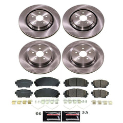 Power Stop KOE8817 - Front And Rear Z17 Evolution Pad And Autospecialty 1-Click OE Replacement Rotor Kit vehicle fitment brake part