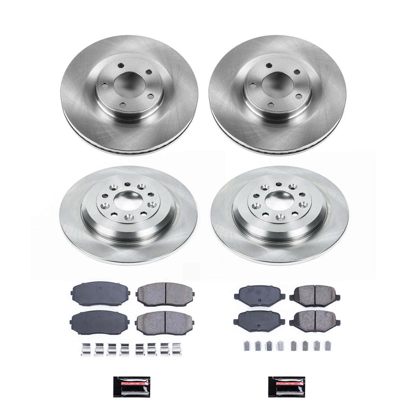 Power Stop KOE8847 Front And Rear Autospecialty 1-Click OE Replacement Pad And Rotor Kit for 2013-2014 Ford Edge product image