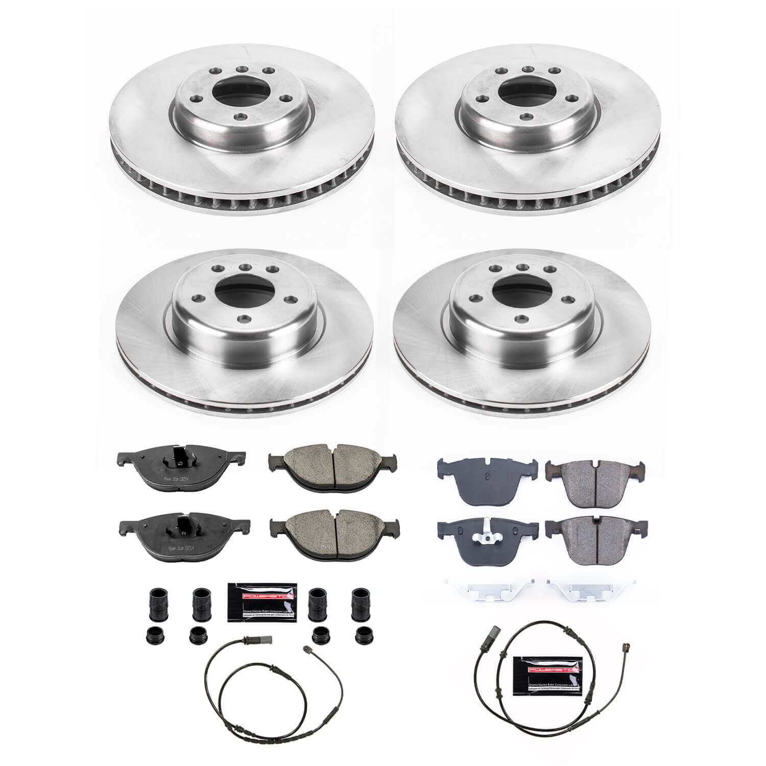 Power Stop KOE8849 Front And Rear Autospecialty 1-Click OE Replacement Pad And Rotor Kit for 2011-2015 BMW 740I product image