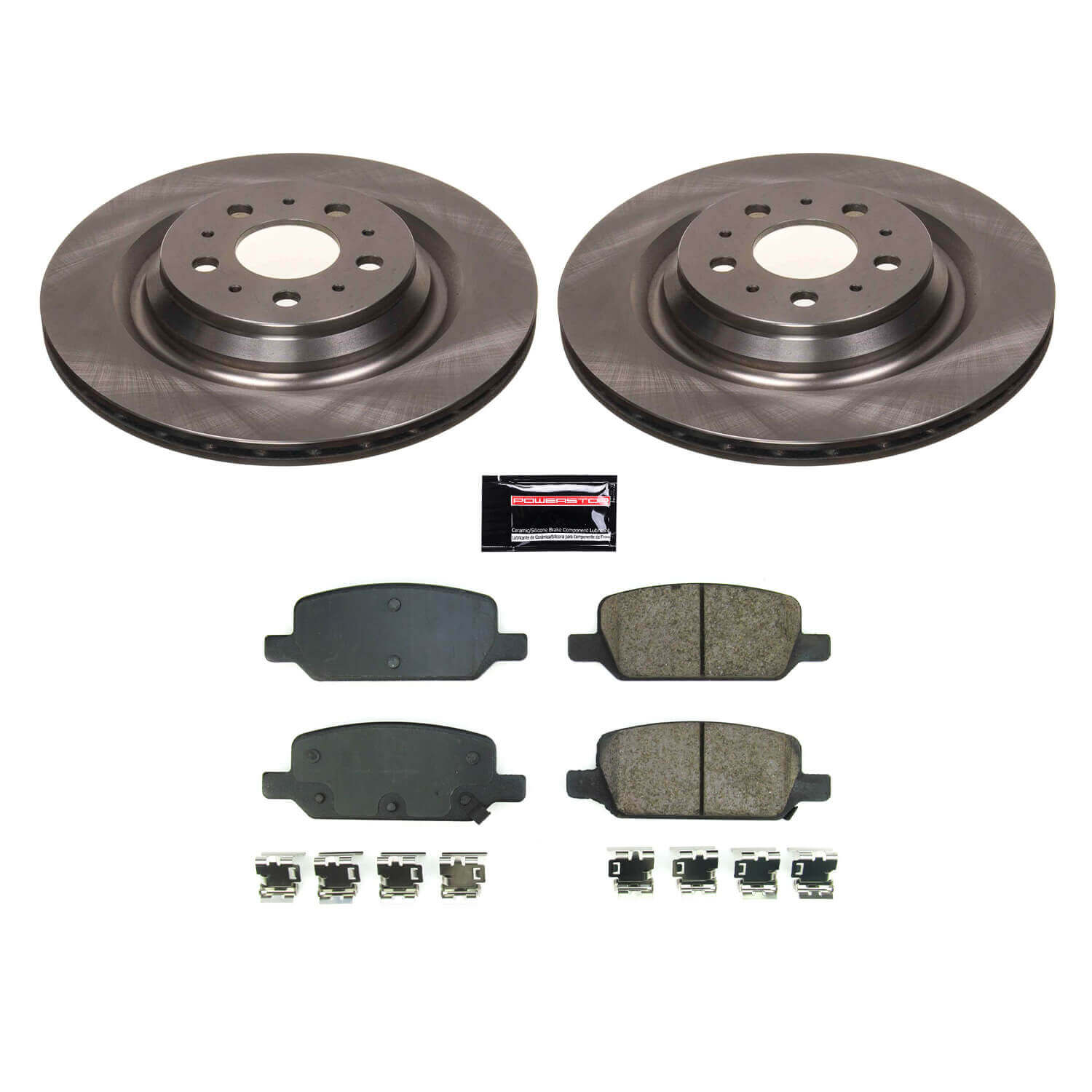 Power Stop KOE8874 Rear Autospecialty 1-Click Daily Driver Pad And Rotor Kit for 2017-2019 Tesla Model 3 Base, Long Range product image