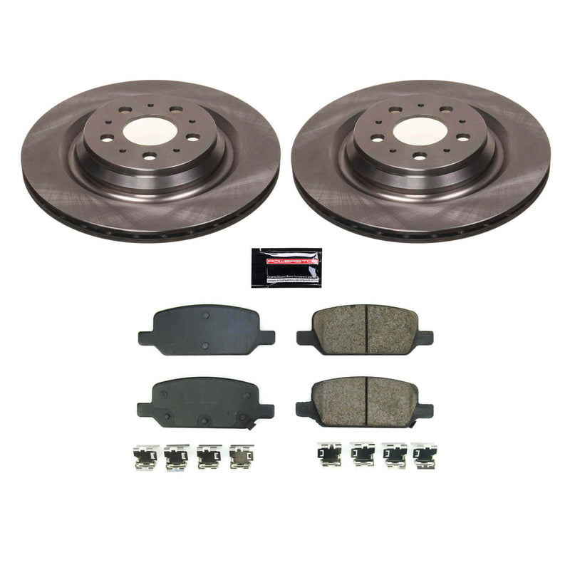 Power Stop KOE8874 Rear Autospecialty 1-Click Daily Driver Pad And Rotor Kit for 2017-2019 Tesla Model 3 Base, Long Range product image
