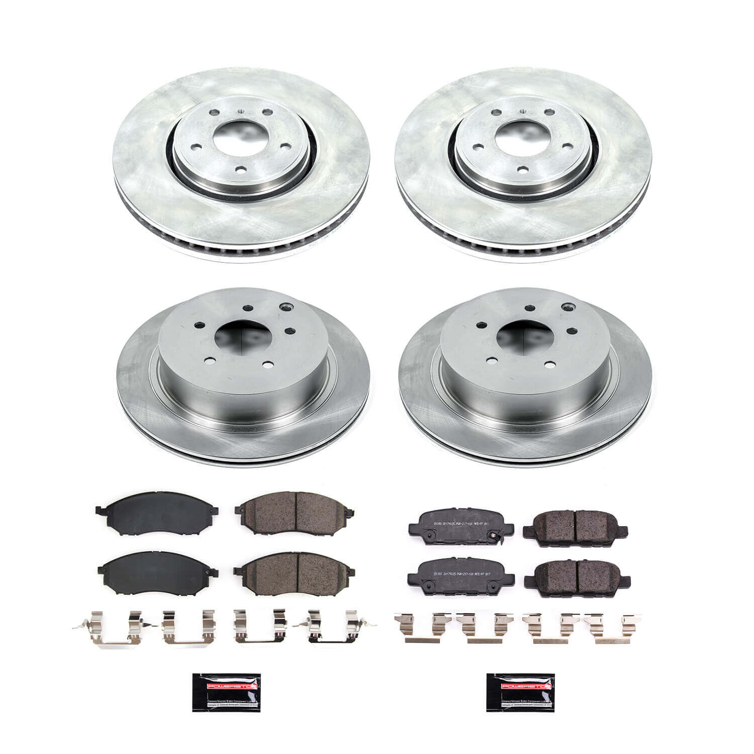 Power Stop KOE8878 Front And Rear Autospecialty 1-Click OE Replacement Pad And Rotor Kit for 2010-2012 Infiniti FX35 product image