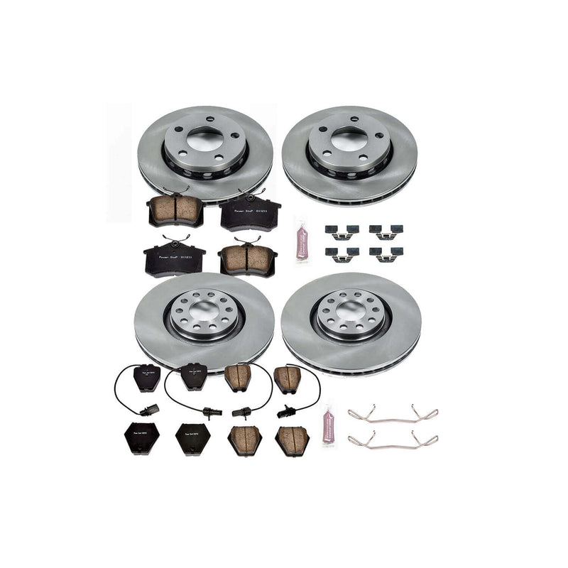 Power Stop KOE888 Autospecialty - 1-Click Daily Driver Brake Kits (Front And Rear) for 2000-2002 Audi S4 product image