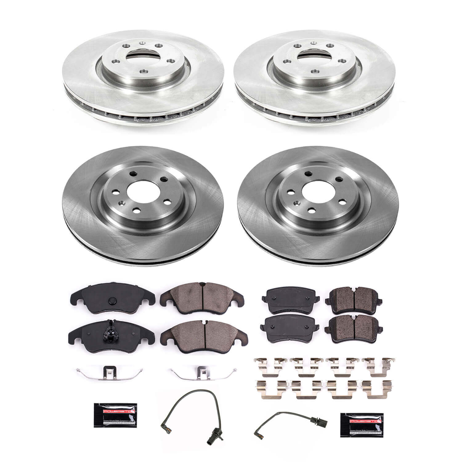 Power Stop KOE8883 Front And Rear Autospecialty 1-Click OE Replacement Pad And Rotor Kit for 2012-2013 Audi A6 product image