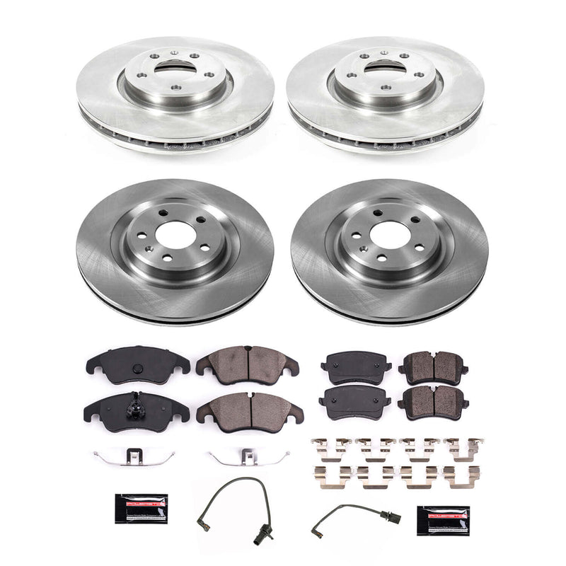 Power Stop KOE8883 Front And Rear Autospecialty 1-Click OE Replacement Pad And Rotor Kit for 2012-2013 Audi A6 product image