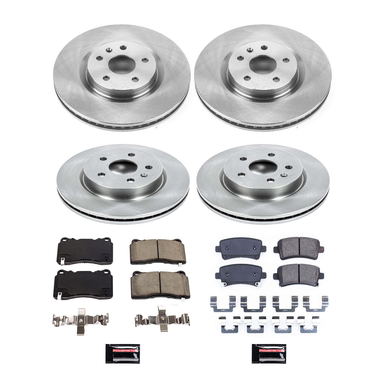 Power Stop KOE8885 Front And Rear Autospecialty 1-Click OE Replacement Pad And Rotor Kit for 2013-2019 Cadillac Xts product image