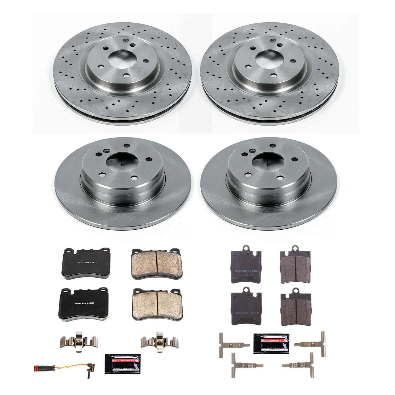 Power Stop KOE8887 Front And Rear Autospecialty 1-Click OE Replacement Pad And Rotor Kit for 2006-2008 Mercedes-Benz SLK280 product image