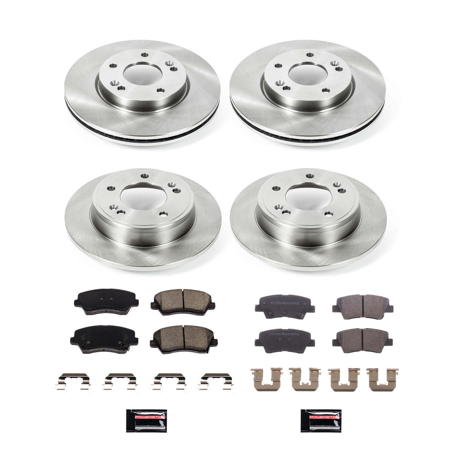 Power Stop KOE8889 Front And Rear Autospecialty 1-Click OE Replacement Pad And Rotor Kit for 2016 Hyundai Veloster product image