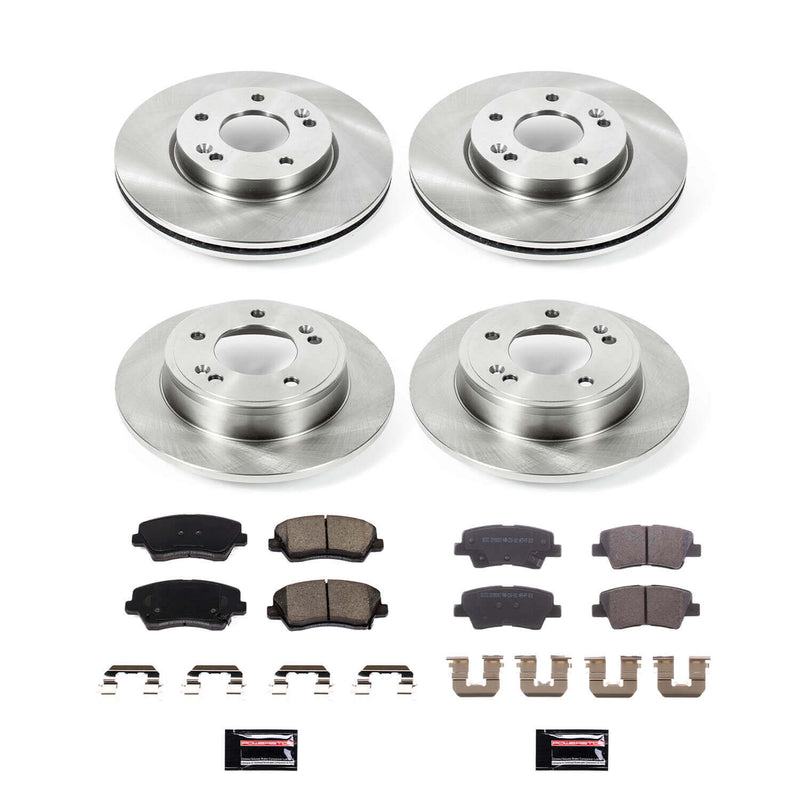 Power Stop KOE8889 Front And Rear Autospecialty 1-Click OE Replacement Pad And Rotor Kit for 2016 Hyundai Veloster product image