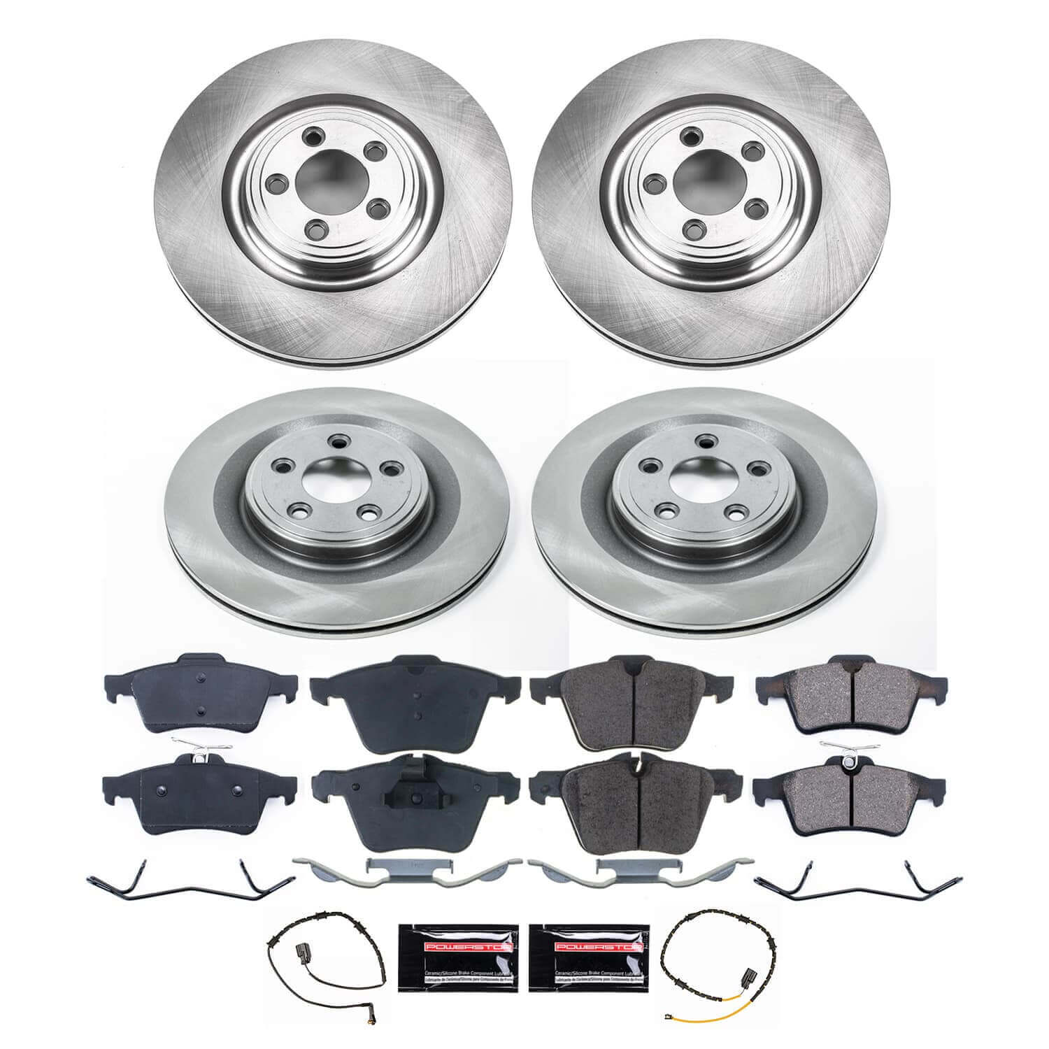 Power Stop KOE8891 - Front And Rear Z17 Evolution Pad And Autospecialty 1-Click OE Replacement Rotor Kit vehicle fitment brake part
