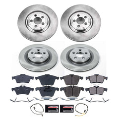 Power Stop KOE8891 - Front And Rear Z17 Evolution Pad And Autospecialty 1-Click OE Replacement Rotor Kit vehicle fitment brake part